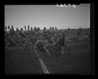 Tire Steal event at UCLA frosh-soph brawl, 1950