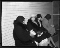 Prisoners awaiting release, Los Angeles, 1932