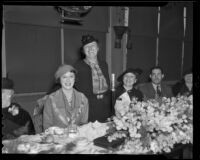 Women's Breakfast Club Mrs. Donald Jennings, Mab Copland Lineman, and Viola Dinsmore, Los Angeles, 1936