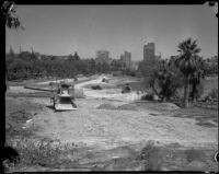 Extension of Wilshire Boulevard through Westlake Park, Los Angeles, 1934