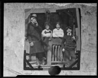 Actor Clark Gable as a young man with group of young people, [Ohio?], [1920s?]