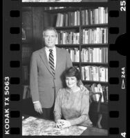 UCLA Chancellor Charles E. Young and wife Sue Young at their official residence in Los Angeles, Calif., 1986