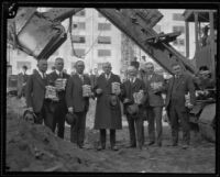 Groundbreaking ceremony for National Biscuit Company’s new plant, Los Angeles, 1925