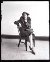 Betty Carroll seated in a chair, Los Angeles, 1927