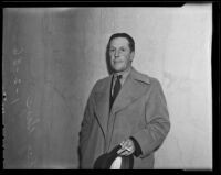 Ray Hays at the trial concerning Thelma Todd's death, Los Angeles, 1936