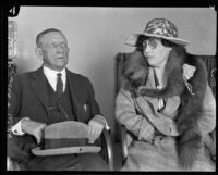 W. H. Bowers and Olive Orr Brugen-Schmidt Bowers during poison plot trial, Los Angeles, 1926