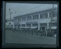 New police cars at the Albertson Motor Company building, Los Angeles, circa 1925