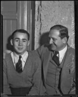 Boxer Billy Hogan with manager Gus Wilson, 1932