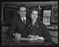 John Joseph "Jack" Irwin and Luz Ermila de Tona apply for a marriage license, Los Angeles, 1936