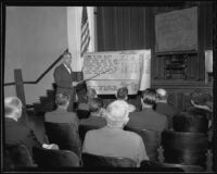 H. J. Wilder gives a lecture at Chaffey College convention, Ontario, 1935