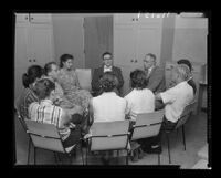 Gateways psychiatrists conducting group therapy, 1958