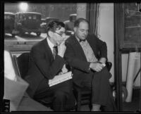 Former Deputy Sheriff Archie Carter and Defense Attorney Ed G. Haumesch, Los Angeles, 1935