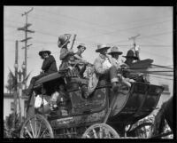 Horse-drawn carriage in La Fiesta de Los Angeles parade, Los Angeles, 1931