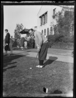 Al Espinosa on golf course, Los Angeles, 1920-1939