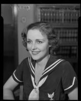 Portrait of actress Mary Lange, 1935