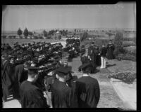 Graduates from Loyola College are conferred degrees, Los Angeles, 1935