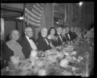 John S. McGroarty at a banquet, Southern California, 1920-1940