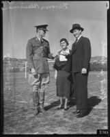 Lee Coats, Florence Blackman and University of California President Robert G. Sproul at UCLA, Los Angeles, 1934