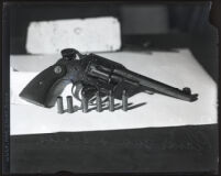 David H. Clark's gun, bullets and shells, Los Angeles, 1931