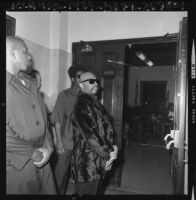 Ron Karenga stands outside courtroom in Los Angeles (Calif.)