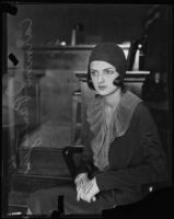 Carmen Pantages at the trial of her father, Alexander Pantages, Los Angeles, 1929