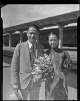 General Chang Wei-jung and his wife on their way to Cuba, Los Angeles, 1935