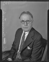 Ralph Baverstock, President of the Mining Association of the Southwest, Los Angeles, 1935