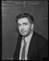 Harry Gross in prison waiting for trial, Los Angeles, 1935