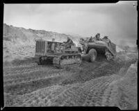 Construction of the Prado Dam, 1939