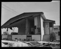 Aftermath of the explosion at the home of Everett Bassett, Los Angeles, 1935