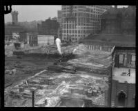 Construction of City Hall, Los Angeles, ca. 1927