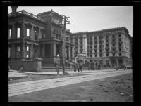 James Flood Mansion and Fairmont Hotel after earthquake and fire, San Francisco, 1906