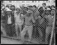 Mexican workers await legal employment in the United States, Mexicali (Mexico)