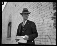 William Kearns, one of the people who survived being poisoned by Alsa Thompson, Los Angeles, 1925