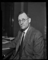 Deputy City Attorney Joseph T. Watson awarded the purple heart for bravery during World War I, Los Angeles, 1932