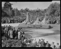 "Rainbow Fleet" float in the Tournament of Roses Parade, Pasadena, 1935