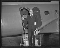 Igor Sikorsky travels along the coast, Burbank, 1935