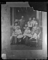 Royal family photographic portrait with Kings Edward VII, George V, Edward VIII, George VI, 1936 (copy photo, circa 1902)