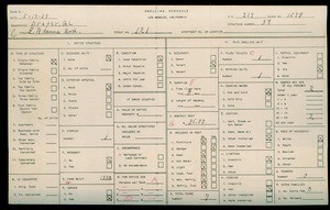 WPA household census for 121 E ADAMS, Los Angeles