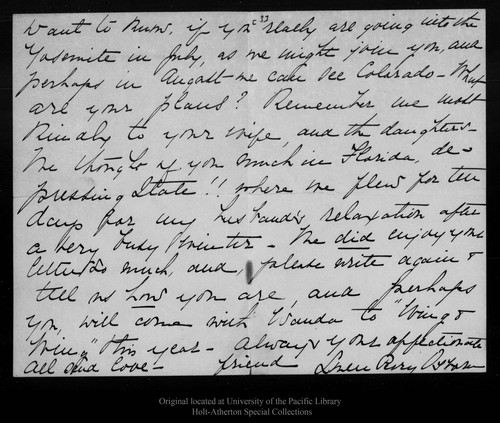 Letter from Louiu Perry Osborn to John Muir, 1899 Apr 9