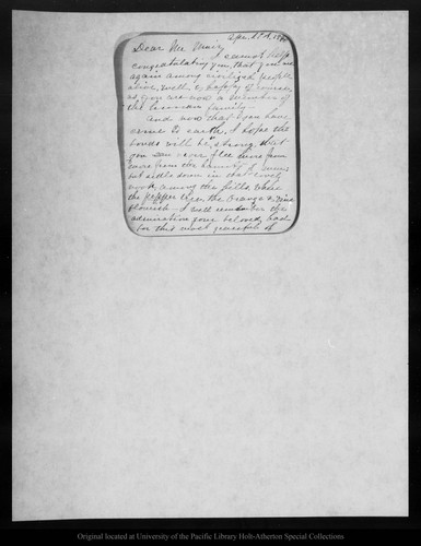 Letter from Abbie A. Allen to John Muir, 1880 Apr 27