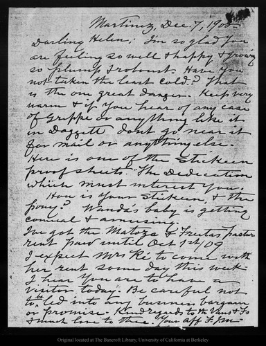 Letter from John Muir to Helen [Muir], 1908 Dec 7