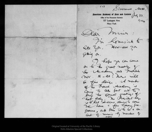 Letter from R[obert] U[nderwood] Johnson to John Muir, 1914 Jul 22