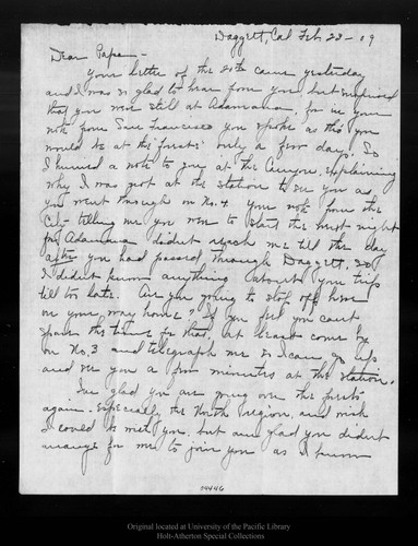 Letter from Helen [Muir] to [John Muir], 1909 Feb 23