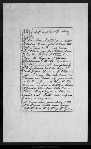 Letter from John Muir to Daniel H. Muir, 1866 Sep 27
