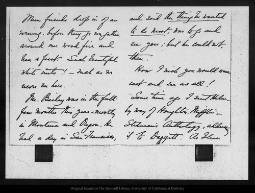 Letter from Florence Merriam Bailey to John Muir, 1910 Jan 26