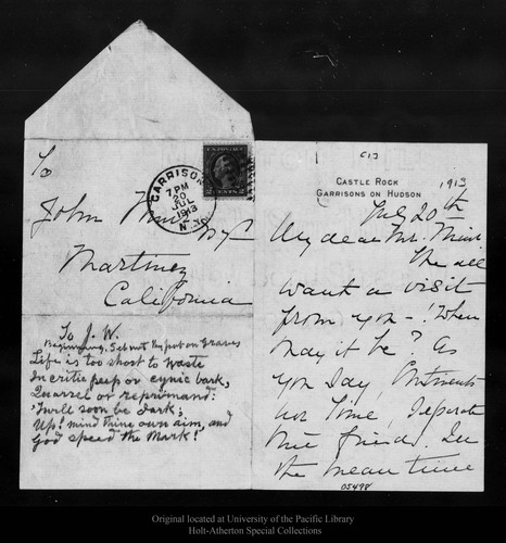 Letter from L[oulu] P[erry] Osborn to John Muir, 1913 Jul 20