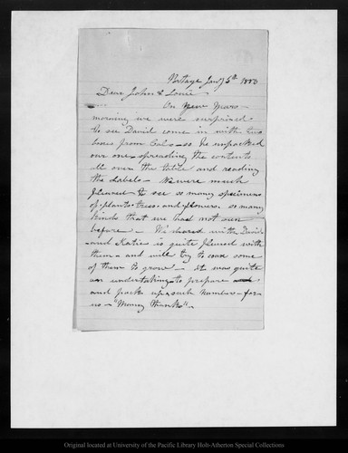 Letter from Mother [Ann Gilrye Muir] to John Muir, 1883 Jan 5