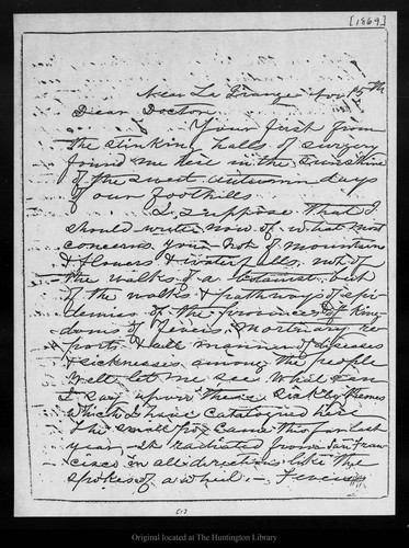 Letter from John Muir to [Daniel H. Muir], [1869] Nov 15