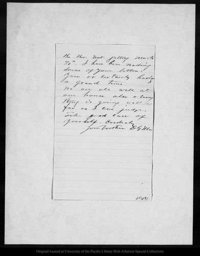 Letter from D[avid] G[ilrye] Muir to John Muir, 1893 Jun 21